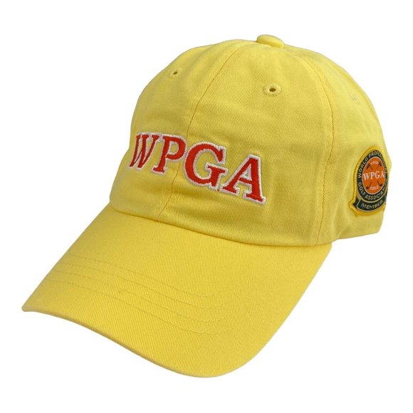 Vintage 1993 WPGA Golf Hat Tour Knighter Adjustable Strapback Yellow Dad Cap NOS - Picture 1 of 11